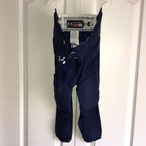 Under Armour YLG navy integrated football pants